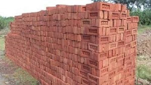 Size 12 X 4 Inch Rectangular Red Clay Bricks For Constructons