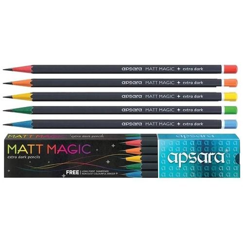 Scented 6 Inch Size Light Weight 5 Mm Thick Apsara Matt Magic Pencil