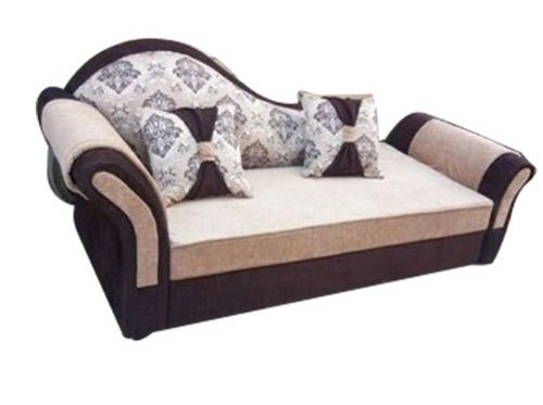 Handmade Easy To Clean Trendy Comfortable Termite Resistant Wooden Brown And White Sofa 