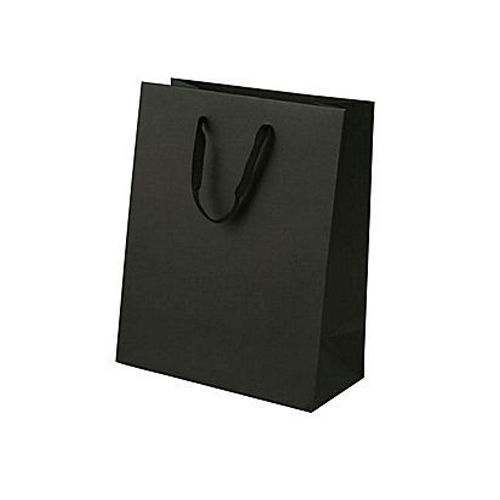 Light Weight Eco Friendly Biodegradable And Reusable Black Plain Paper Bags