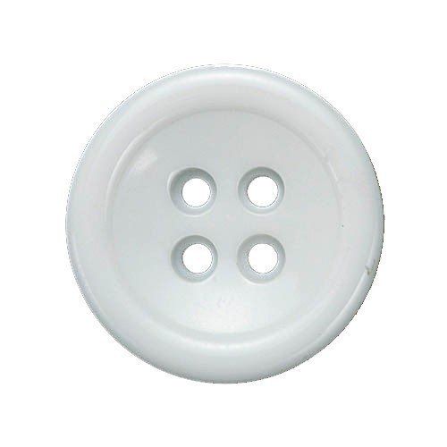 Lightweight Long Lasting Solid Plastic Plain Round White Sewing Shirt Buttons