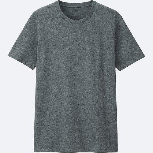 Men Short Sleeve Skin Friendly Breathable Beautiful Plain Gray T-Shirt