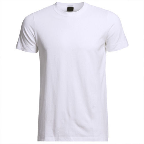 Men Short Sleeve Skin Friendly Breathable Beautiful Plain White T-Shirt