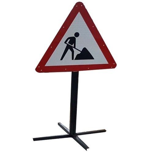 Screen Dimension 25.5*10.1Cm Red And White Acrylic Reflector Road Radium Sign Board Dimension(L*W*H): 30*12  Centimeter (Cm)