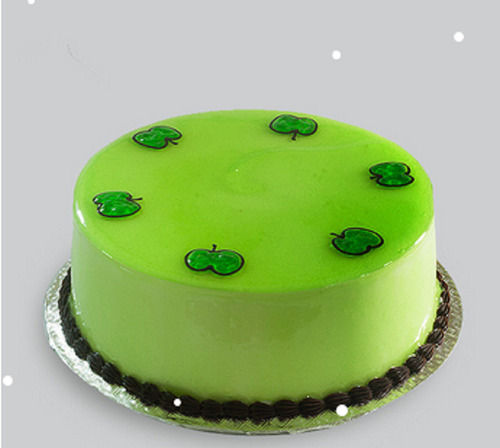 Round Shape Delicious Sweet And Tasty Hygienically Packed Green Apple Cake