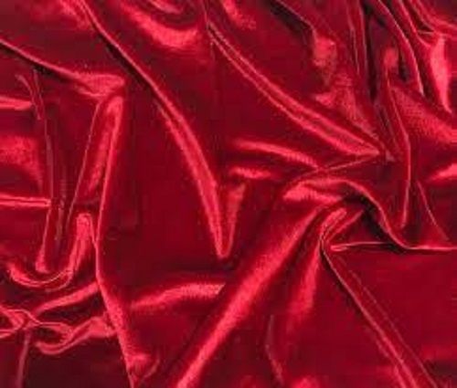 Skin Friendly Delicate Lightweight Soft Smooth Tear Resistant Red Polyester Velvet Fabric 