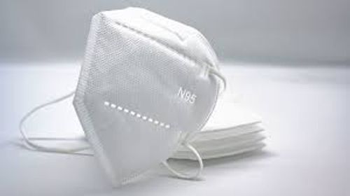Soft Reusable 5 Layered White N95 Face Mask With Earloops, Pack Of 20