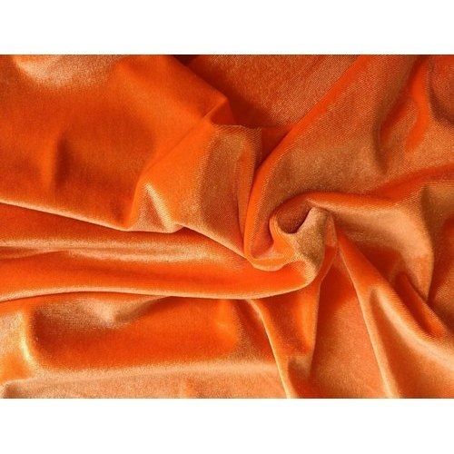 Soft Smooth Skin Friendly Delicate Tear Resistant Lightweight Orange Polyester Velvet Fabric 