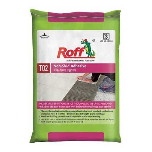 Any Color T20 Roff T02 Non Skid Adhesive, 20 Kg Bag Packaging, For Tiles, Wall And Floor Surface