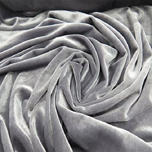 Tear Resistant Lightweight Soft Smooth Skin Friendly Delicate Grey Polyester Velvet Fabric 