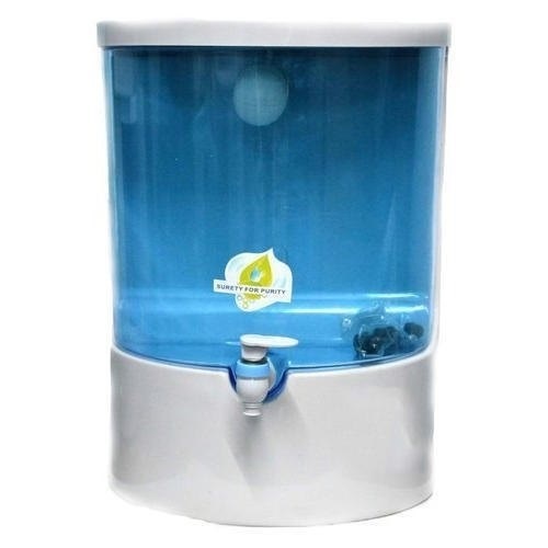 10 Liter Storage Capacity White And Blue Wall Mounted Ro Water Purifier