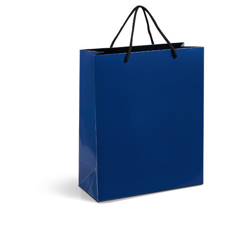 Attractive Hand Length Handle Recyclable Plain Pattern Disposable Paper Bags