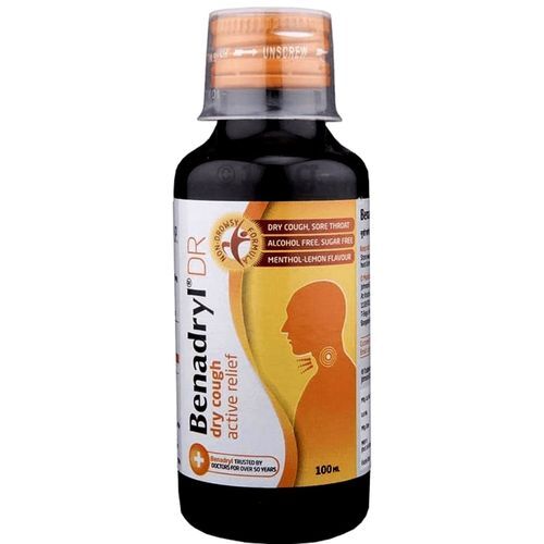 Benadryl Cough Syrup, 100 Ml (Ram) Ingredients Dextromethorphan