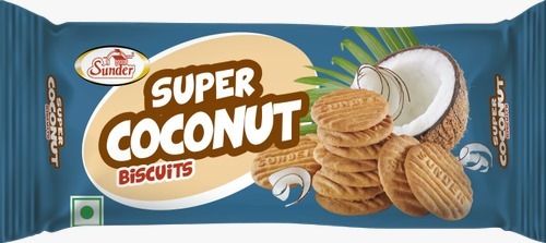 High In Proteins Round Shape Sweet Crispy Super Coconut Biscuit 