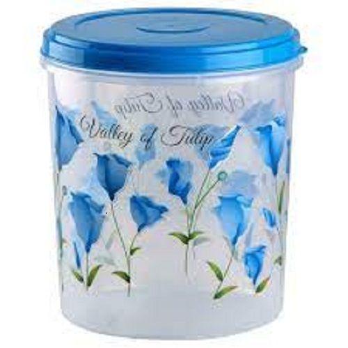 Highly Durable Light Weight Grocery Transparent Printed Blue Airtight Container  Use: Home