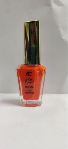 Ladies Long Lasting Smooth Finish Skin Friendly Elegant Look Nail Paint Color Code: Orange