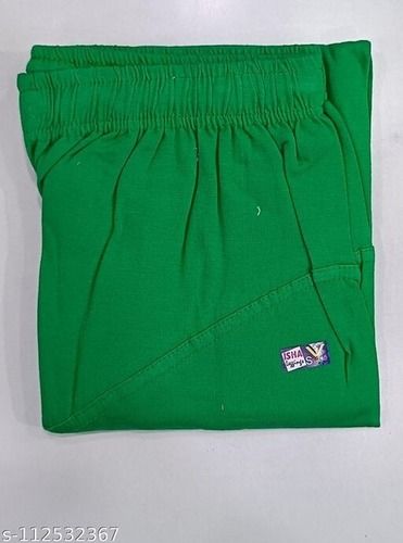 Casual Wear Washable And Comfortable Green Plain Cotton Leggings