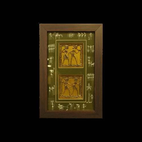 Black Golden Exotic Home Wall Setting Handmade Dhokra Art Brass Hanging Frames