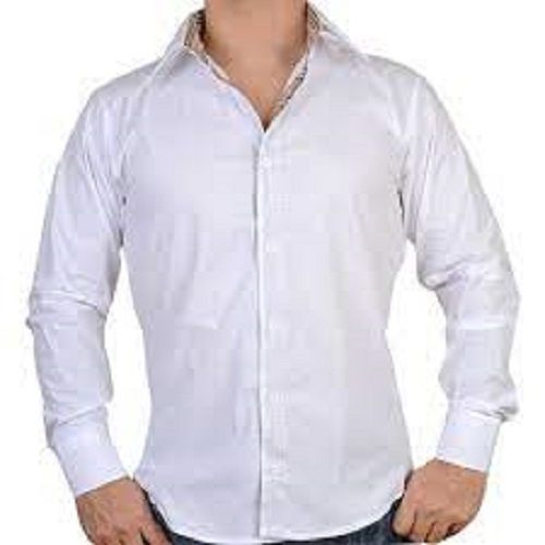 White Men Comfortable And Breatahble Easy To Wear Cotton Full Sleeves Casual Shirt 