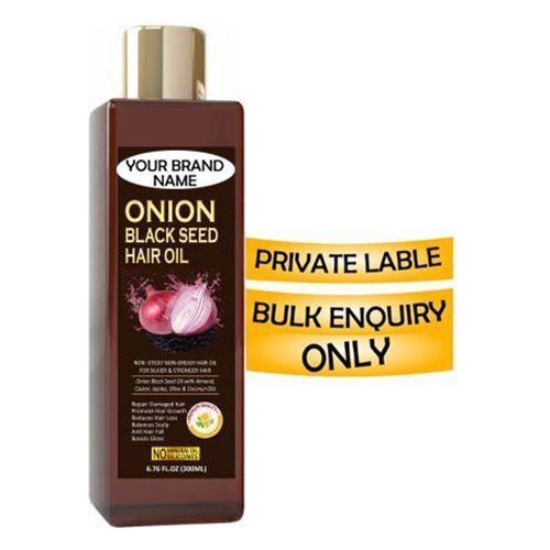Non Irritating Root Strengthening Natural Lightweight Onion Black Seed Hair Oil 