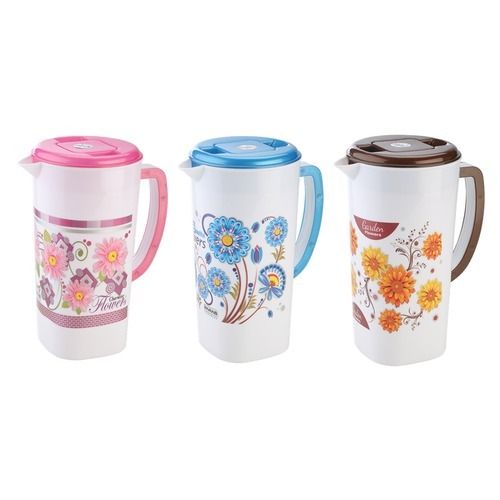 Pack Of 3 Pack Size 142 X 103 X 215 Cm Multicolor Printed Capacity 2400 Ml Polished Plastic Water Jug