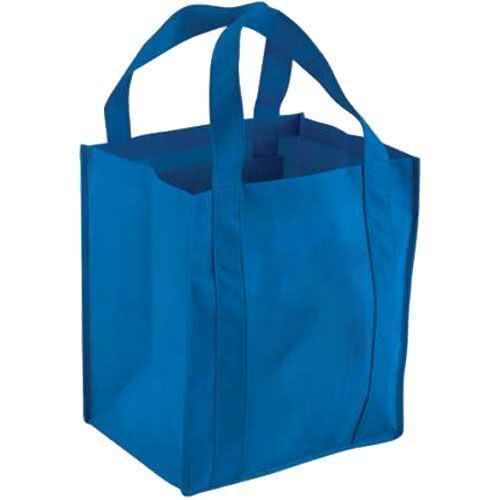 Blue Recyclable And Reusable Eco-Friendly Loop Handle Non Woven Grocery Bags 