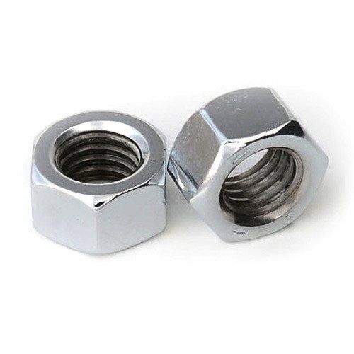 Silver Color Mild Steel Round 1 Inches Size Fine Finish Hexagon Nuts