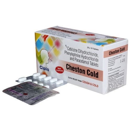 Cetirizine Dihydrochloride Phenylephrine Hydrochloride And Paracetamol Tablets General Medicines