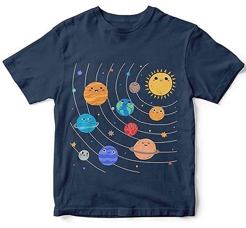 Fashionable Skin Friendly Round Neck Cotton Blue Kids T-Shirt