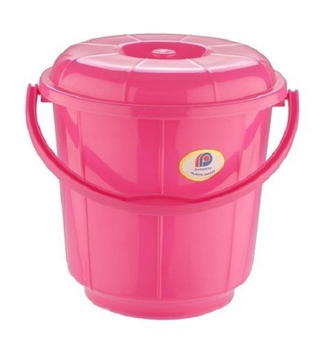 Light Weight Leak Proof Unbreakable And Heavy Duty Pink Plastic Buckets 