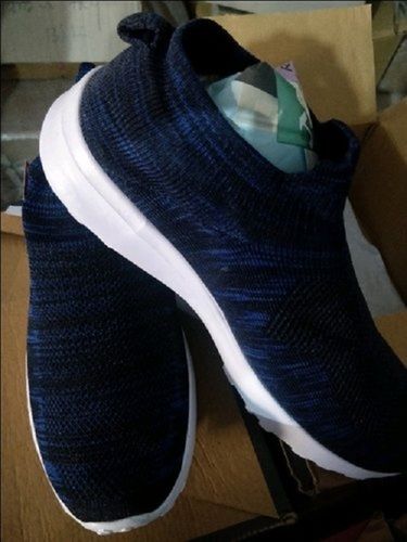 Men Skin Friendly Long Lasting Comfortable Breathable Blue And White Sports Shoe