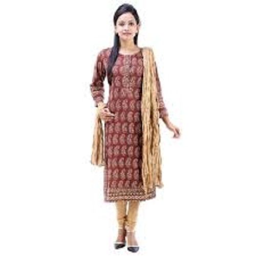 Maroon Women Light Weight Casual Wear Comfortable And Breathable Cotton Printed Kurti