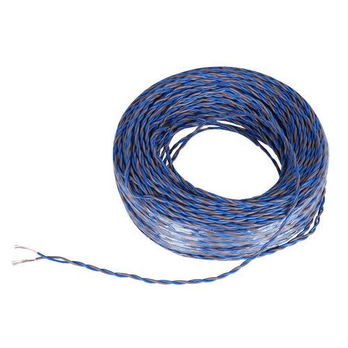 Black And Blue High Voltage Electric Cable - PVC Insulated, 90-Meter Length, Stranded Copper Conductors, 2 Core, High Voltage Performance, LSZH Compliant