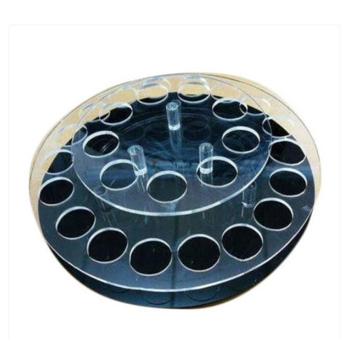 Transparent  For Displaying, Cosmeticsacrylic Material Round Shaped Nail Paint Black Tray