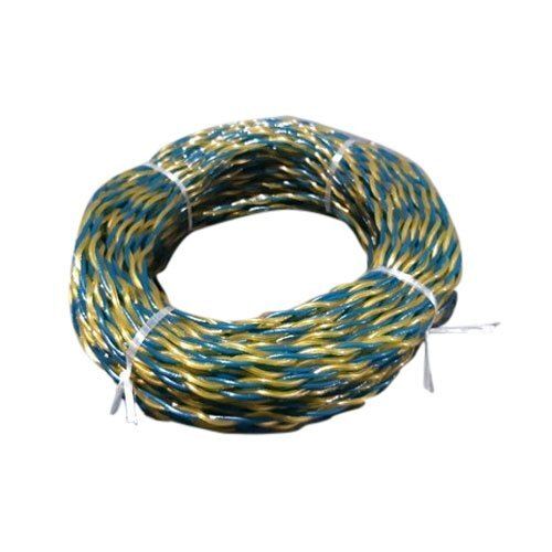 Blue And Yellow Heat Resistance High Current Capacity Double Core Flexible Copper Electric Wire