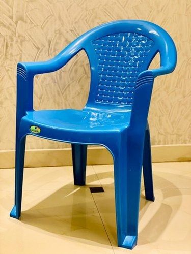  हल्के वजन और अनब्रेकेबल आरामदायक साधारण सादे नीले प्लास्टिक कुर्सियां 