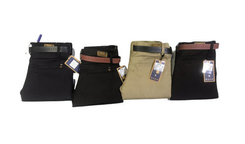 Pack Of 4 Pcs Black And Brown Comfortable To Wear Length 36 Inch Mens Cotton Jeans 