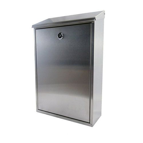 Stainless Steel Corrosion Resistant Silver Rectangular Shape Stainless Steel Letter Box For Office 