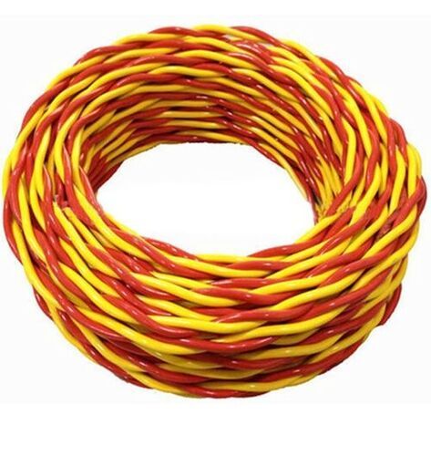 Yellow And Red 0.5 Square Meter Length 90 Meter Pvc Insulated Electric Cable  Application: Construction