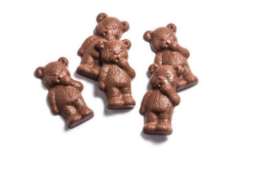 A Grade Sweet And Delicious Taste Brown Little Teddy Bear Shape Chocolate Bar