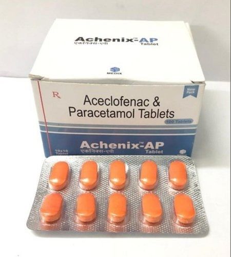 Aceclofenac And Paracetamol Tablets, 10 X 10 Tablets Pack