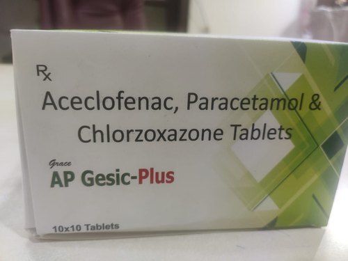 Aceclofenac Paracetamol And Chlorzoxazone Tablets , 10 X 10 Tablets Pack 