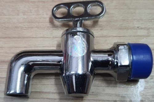 Heavy Duty Long Durable Blue And Silver Zinc Taper Cock Bathroom Fitting 