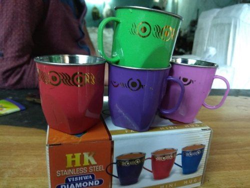 Multicolor Light Weight Unbreakable Leakproof And Highly Efficient Steel Tea Cups