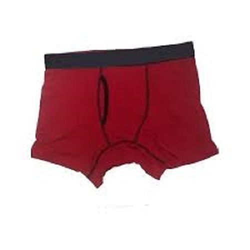 Men Breathable Comfortable And Skin Friendly Plain Red Soft Cotton Underwear