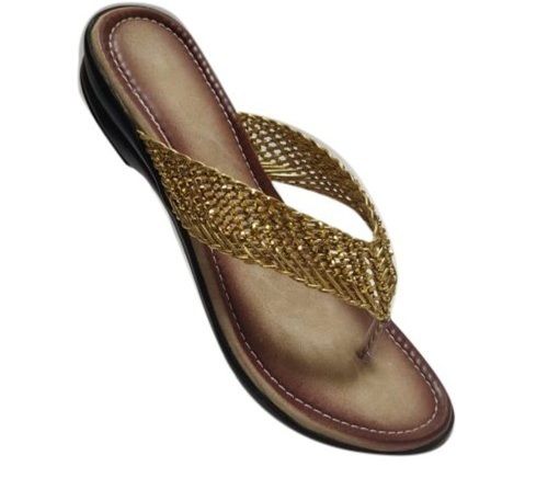 Brown Women Comfortable And Breathable Light Weight Easy To Wear Fancy Slipper 