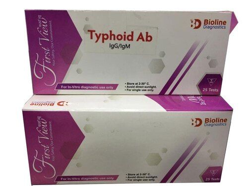 Box Of 25 Test Kits Immuno Chromatograpy Method Typhoid Ab Rapid Test Kit