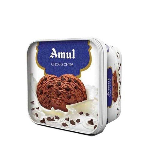 Brow Color Round Shape Sweet And Delicious Taste Frozen Amul Choco Chips Ice Cream 