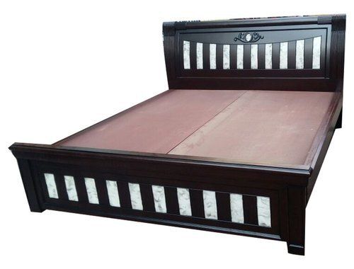 Durable Easy To Clean And Termite Resistant Comfortable Brown Designer Wooden Bed