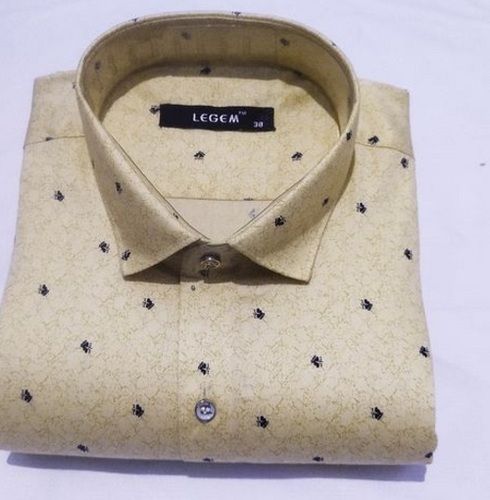 Men Fashionable And Comfortable Breathable Stylish Brown Printed Cotton Shirts Age Group: 20 -25